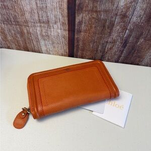 Chloé Orange Leather Wallet